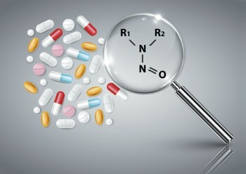Визначення нітрозамінів у фармацевтичній продукції та сировині